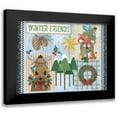 thumbnail image 1 of Phillips, Anita 24x19 Black Modern Framed Museum Art Print Titled - Winter Friends Blue, 1 of 5