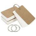 thumbnail image 1 of Unique Bargains 3.5' x 2' Blank Flash Cards with Rings Study Cards Index Cards Note Card Pre Hole Punched, White 150 Pack, 1 of 5