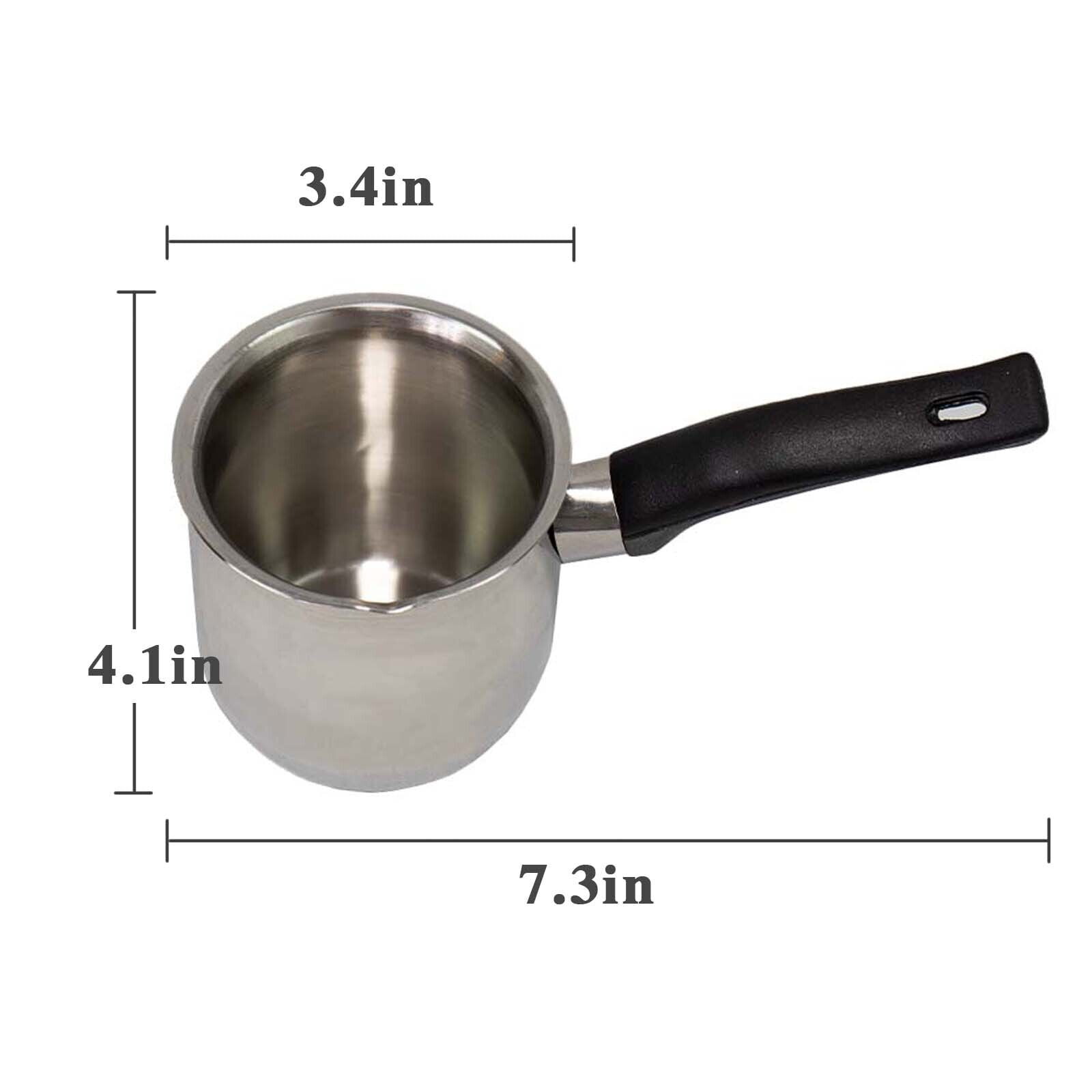 12 OZ Stainless Steel Butter Milk Warmer Pot Turkish Coffee Chocolate