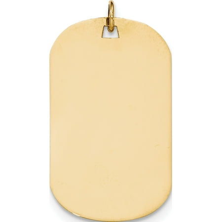 - Leslies Fine Jewelry Designer 14k Yellow Gold Plain .013 Gauge Engraveable Dog Tag Disc Pendant Gift