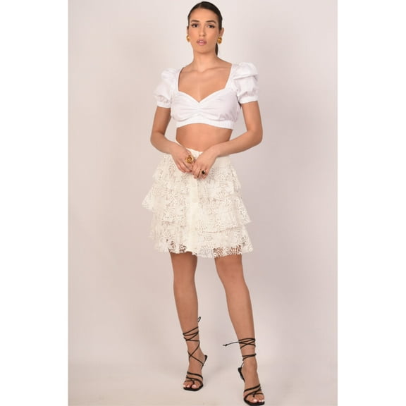 Alicia White Lace Skirt