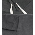 thumbnail image 2 of Men's Drawstring Fleece Lined Athletic Sport Fitness Gym Sweater Pullover Hoodie (Charcoal, 6XL), 2 of 2