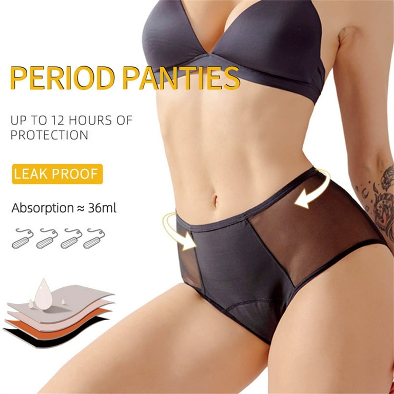Noyal 1-10 Pack Women 4-Layer Menstrual Period Panties Physiological  Leakproof High Waist Underwear Mesh Briefs Plus Size 