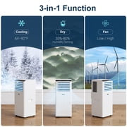 DuraComfort 8500 BTU ASHRAE Portable Air Conditioner for Room, Cools up to 250 Sq. Ft.(5100BTU SACC)
