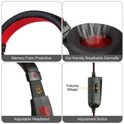 TSV Gaming Headset Fit for PS5 PS4 PC Xbox Nintendo Switch, USB + 3.5mm Wired Headphones with Microphone, Stereo Surround Sound Noise Canceling Over-Ear Headphones Fit for Laptops Tablets Phones