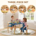 thumbnail image 4 of Qaba Kids Table and 2 Chair Set, Toddler Table and Chairs, Blue, 4 of 10