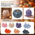 thumbnail image 3 of Halloween Decorative Pumpkins, Blue Fall Decor Pumpkins, Blue Halloween Table Decorations, Faux Pumpkin Set for Fall, Party, and Home Interior Decor, 3 of 3