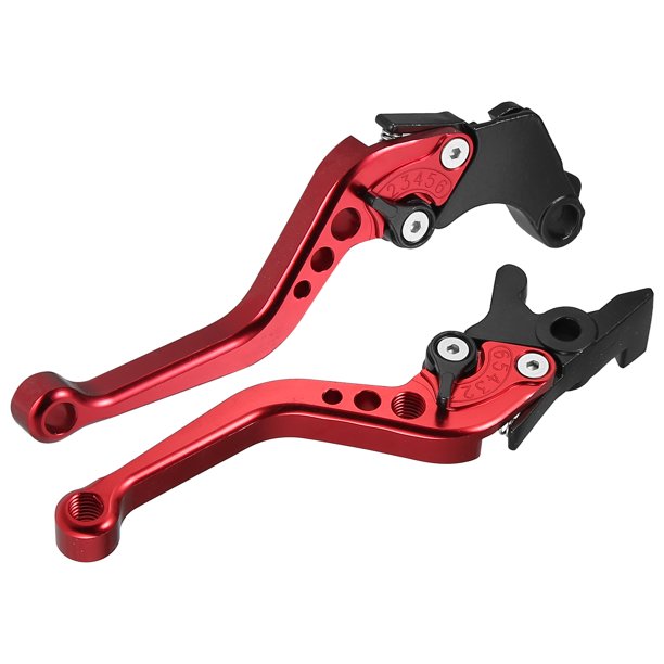 Ajustable Freno Embrague Palancas Rojo Aluminio Aleación 1 Par