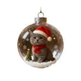 thumbnail image 2 of Mecorevxz 3.15" Christmas Hanging Balls Christmas Tree Pendant Transparent Crystal Balls 3D Animal Christmas Balls Decoration, Clear Plastic Balls for Christmas Tree Decor,Christmas Gifts（A）, 2 of 7