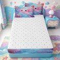thumbnail image 4 of Manfei Kawaii Axolotl Zipper Twin Comforter Sets with Fitted Sheet and 2 Pillowcases,Ocean Amphibian Print Zipper Bedding Set,Reversible,4 Pieces, 4 of 7