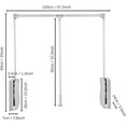 thumbnail image 4 of Miumaev Pull Down Closet Rods, Closet Organizer Pull-Down Clothes Hanger, Adjustable 35-48 Inch Wardrobe Rail Lift Collapsible Closet Rod Aluminium Retractable Wardrobe Hanger (Silver), 4 of 7