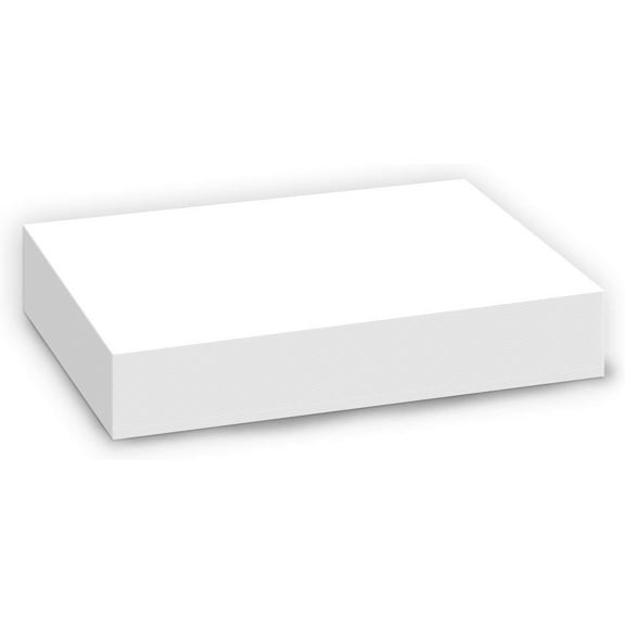 White 80lb. Card Stock 5 1/2" x 8 1/2" Sheets (Half Letter Size) - 100 Sheets