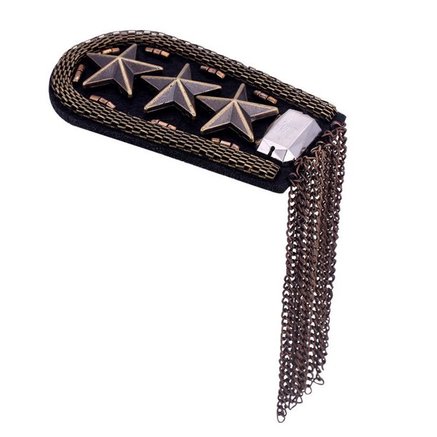 Accesorios de ropa con incrustaciones de diamantes, accesorios para trajes, charreteras con borlas de metal