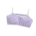 thumbnail image 1 of KYAIGUO 7-12T Kids Girls Trim Bralette Bra Rib Spaghetti Strpa Sleeping Bras for Teens, 1 of 7