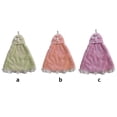 thumbnail image 4 of Toalla de mano de terciopelo Coral para bebés y niños, toalla absorbente para colgar, baño, cocina, limpieza, paño de saliva, pañuelo Inevent JJ12624-03, 4 of 5