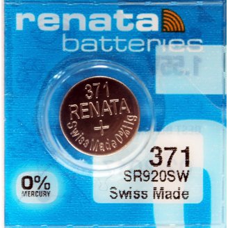 Pile Bouton Renata Suisse 371 / SR920SW AG6 1.5V Oxyde D'Argent - NEUVE