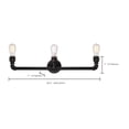 thumbnail image 2 of Nuvo 60-5793 - Koncept 3-Light Vanity; Antiqued Bronze Finish, 2 of 2
