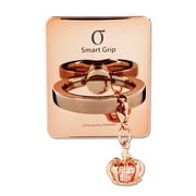 Cell Phone Finger Ring Holder & Grip with Luxury Oktant Crystal Universal Kickstand with 360° Rotation and 180° Flip Compatible with Most Smartphones (Crown Rose Gold)