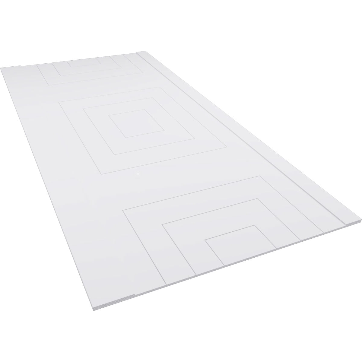 Ekena Millwork 44"H x 94 1/2"W Mid Century Modern PVC Wainscot Paneling Kit