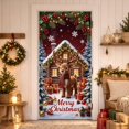 thumbnail image 2 of Christmas Front Door Cover Elastic, 35 * 71'' Door Decorations for Christmas Festive Party Home Decor,Reindeer,35.4 × 70.87 in, 2 of 5