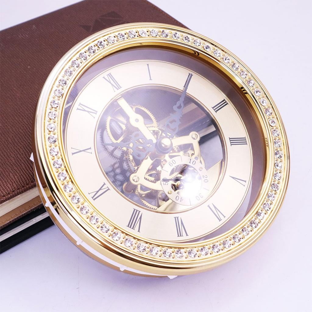 Vintage Clock Inserts Large Face Quartzs Clock Movement Roman Numeral Round Clocks Diameter 148mm DIY Parts Accessories
