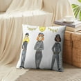 thumbnail image 3 of LALILO Throw Pillow Covers Card African Afro American Woman Artwork Blue Cushion Cover 18" x 18", 2 Pack, 3 of 6
