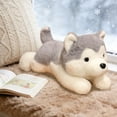 thumbnail image 6 of Twfbrm Husky Stuffed Animal Plush Toy, 12 inch Realistic Fluffy Puppy Doll with Comfy Fabric, Soft and Adorable Lying Dog Plushies Animals Throw Pillow Bedtime Companions for Couch Sofa Bedroom, 6 of 6