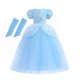 thumbnail image 1 of Vestido de princesa de Disney para niña, disfraz de Cenicienta, Bella, Blancanieves, Aurora, Rapunzel, Isabela, cumpleaños, boda, baile de graduación Fivean unisex, 1 of 2
