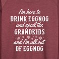 thumbnail image 3 of Instant Message - Drink Eggnog And Spoil The Grandkids Christmas - Women's Lightweight French Terry Long Sleeve Shirt, 3 of 6