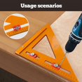 thumbnail image 5 of 2In1 Rafter Square,Positioning Triangle Ruler Rafter Square Tool Adjustable Triangle Ruler Protractor for Woodworking,B, 5 of 6