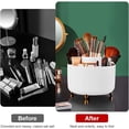 thumbnail image 4 of 360° Rotating Makeup Organizer - Makeup Brush Holder with 5 Compartments for Cosmetics Jewelry for Dressing Table Bedroom Office Supplies Storage, 4 of 5