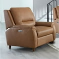 thumbnail image 5 of Pemberly Row Contemporary Leather Caramel Cream Power Recliner P2, 5 of 11