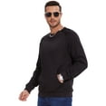 thumbnail image 4 of Taigaofy Men's Lightweight Sweatshirts with Kangaroo Pocket Relaxed Fit Crew Neck Pullover Shirt Black XL, 4 of 6