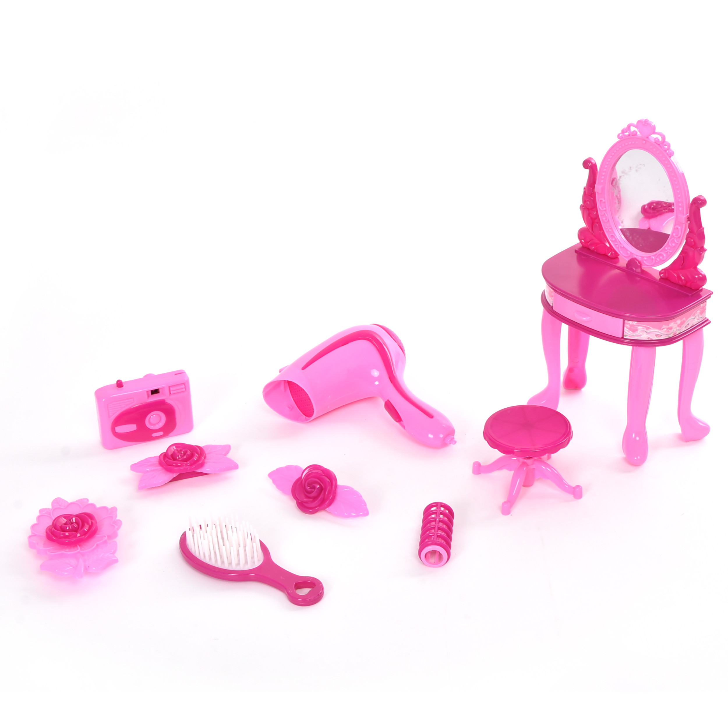 Wonderplay Jewelry Sets Pretend Play Kids Vanity Table and Chair Beauty