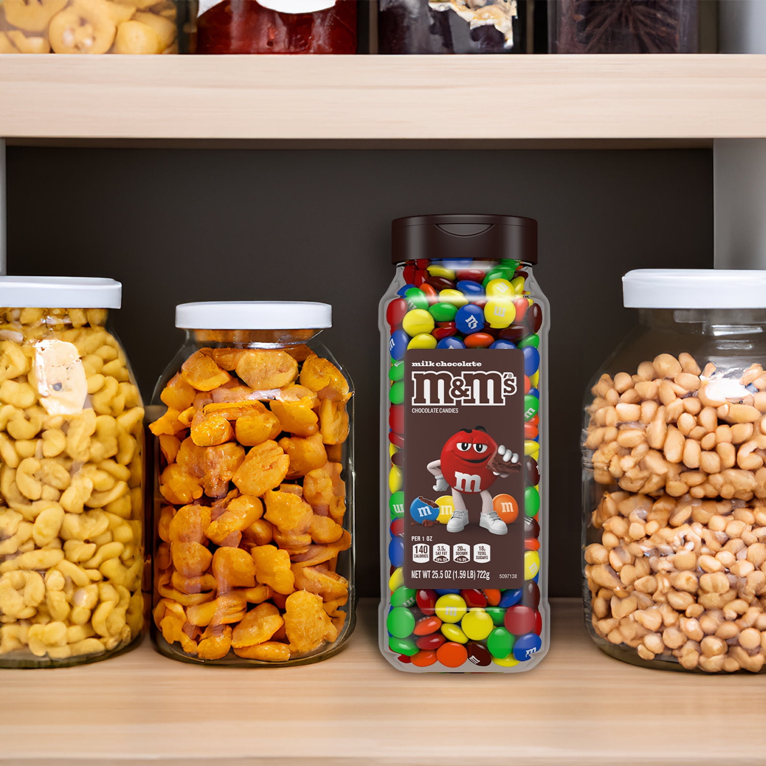 M&M's Milk Chocolate Resealable Bulk Candy Jar - 25.5 oz