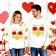 thumbnail image 1 of TaTaai Couple Crew Neck Printed Sweatshirt, Valentine's Day Gift Unisex Long-Sleeve Gift, 1 of 8