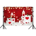 thumbnail image 5 of 8X6ft Valentine's Day Backdrop Red Loveheart Photography Backdrop, Valentine's Day Floral Backdrop Red Rose Photography Background, Valentines Day Banner Wedding Decor Photo Booth Props, 5 of 5