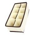 thumbnail image 4 of GOOHOCHY Caja plegable de tela no tejida beige para guardar ropa, con separadores de cajones para armario, organizador para calcetines, sujetadores y ropa interior (8 compartimentos), 4 of 8