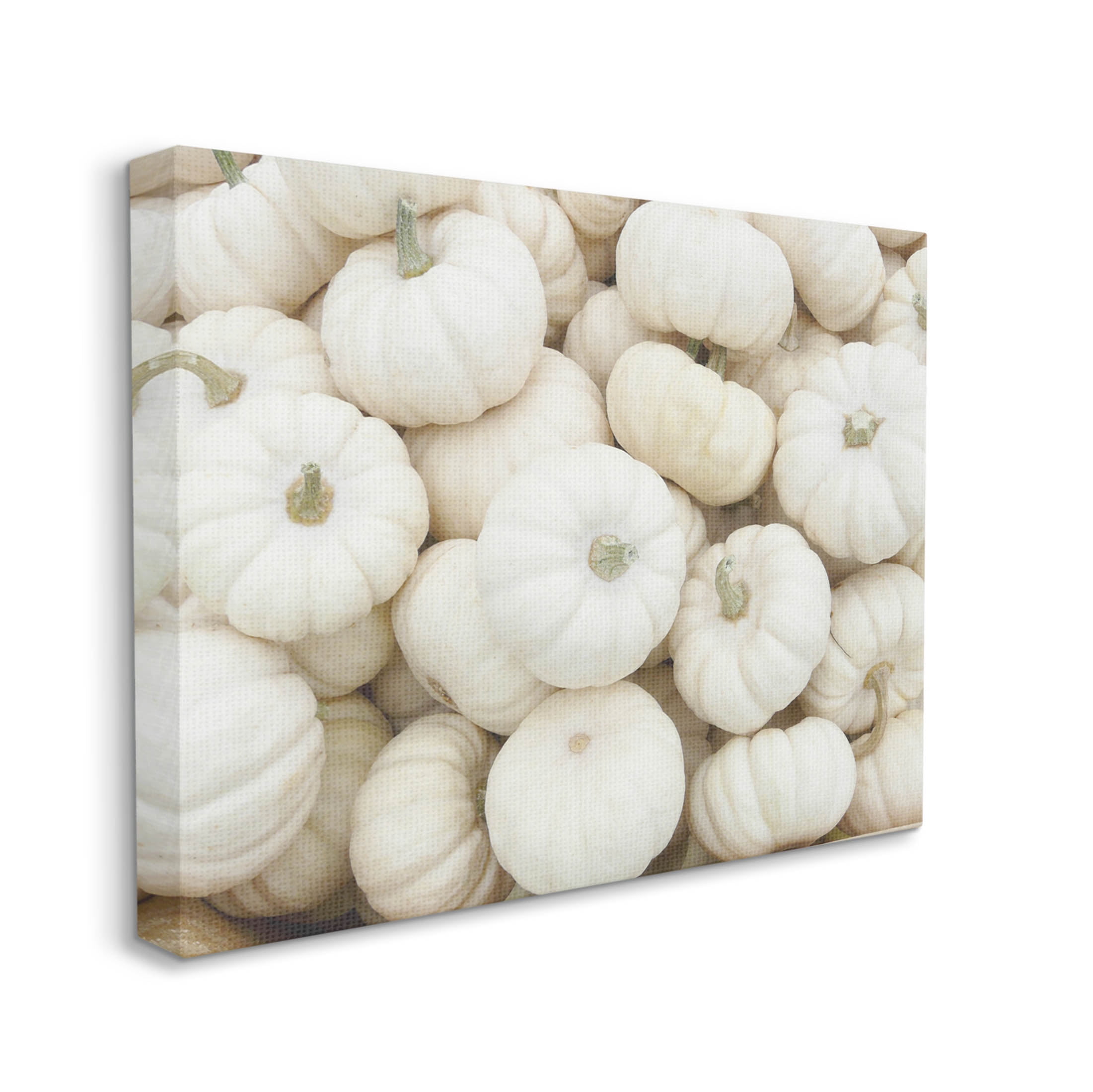 Stupell Industries Autumnal White Pumpkins Photograph Gallery Wrapped Canvas Print Wall Art, Design by Lil' Rue