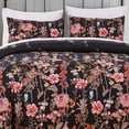 thumbnail image 2 of Shatex Black Floral Comforter 3 Piece All Season Bedding Tropical Floral Pattern King Size Comforter Sets Farmhouse Style - Ultra Soft 100% Polyester– Comforter Sets King Size Bed with 2 Pillow Shams, 2 of 5