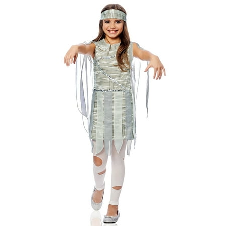 Mummy Dead Egyptian Girls Child Dress Halloween Creature