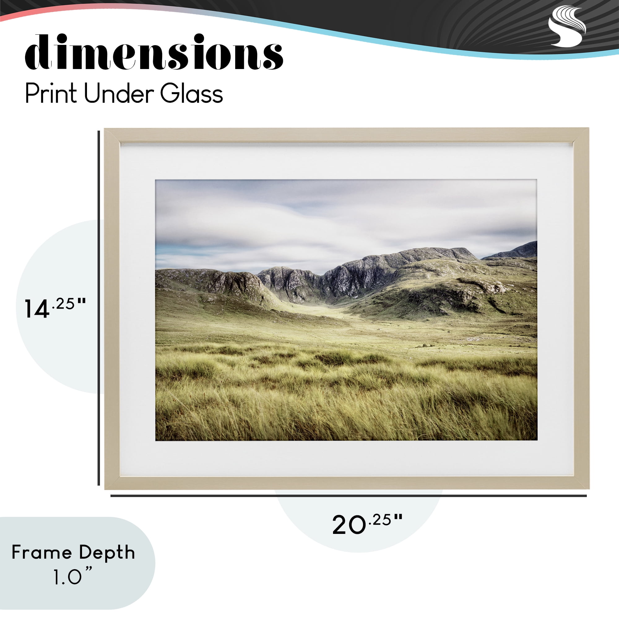 Stupell Industries Irish Countryside Hills Birch Framed Print Under Glass, design by Andy Amos