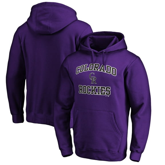 Men's Purple Colorado Rockies Heart & Soul Pullover Hoodie