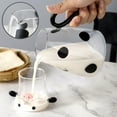 Evjurcn Cow Glass Water Pitcher Glass Pitcher with Glass Cup 500ml