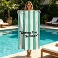 thumbnail image 6 of Colorful Striped Beach Towel, Soft Microfiber Bath Towel for Swimming and Travel, Quick Dry Sand Free Pool Blanket, Lightweight Oversized Towel for Vacation and Gym, 6 of 6