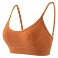 thumbnail image 3 of Ahuyic Womens Bra,Summer Plus Size Bra,Underwear For Womens Big Chest Small And Thin No Steel Ring Gathering Comfortable Base Camisole Beautifu Adjustable Plus Size Bra,Orange,L, 3 of 5