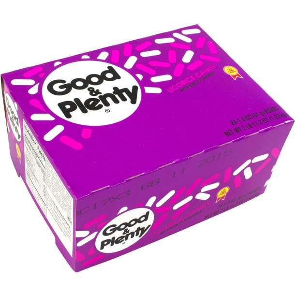Good & Plenty Licorice Candy, 1.8 oz, 24 count