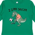 thumbnail image 4 of Inktastic I Love Soccer-Dinosaur in Orange Boys or Girls Long Sleeve Toddler T-Shirt, 4 of 5