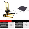 Foldable Hydraulic Material Lift Dolly, 450lbs Lift Table Cart, Pallet