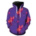 thumbnail image 1 of Sudadera con capucha y cremallera para hombre, diseño de flores de magnolia, estilo Harajuku, estilo hip hop, unisex, con estampado 3D, gran oferta 2024, 1 of 6